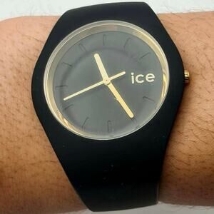 Black & Gold Ice Men’s Watch